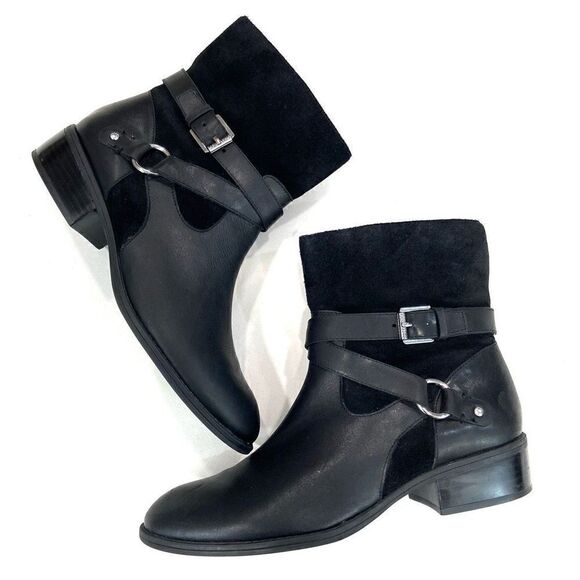 RALPH LAUREN Short Biker Boots - Picture 1 of 10